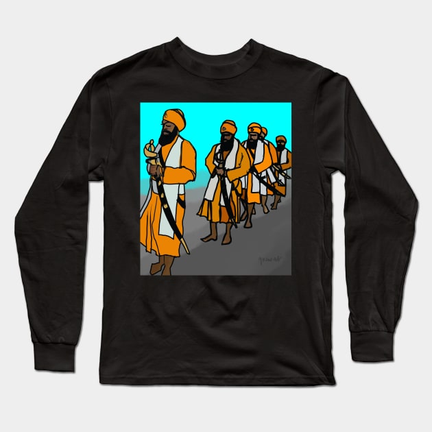 Panj Pyare Long Sleeve T-Shirt by sukhpalgrewal